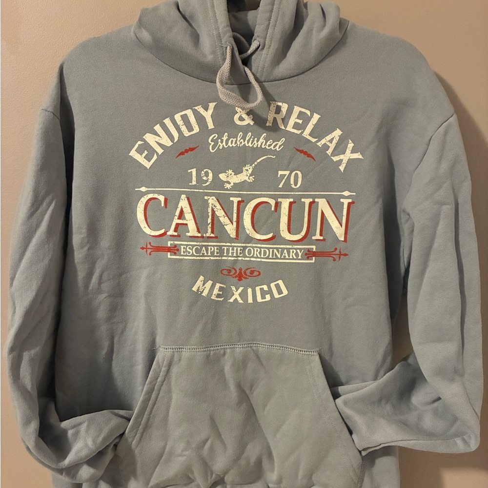Gray Cancun Graphic Hoodie